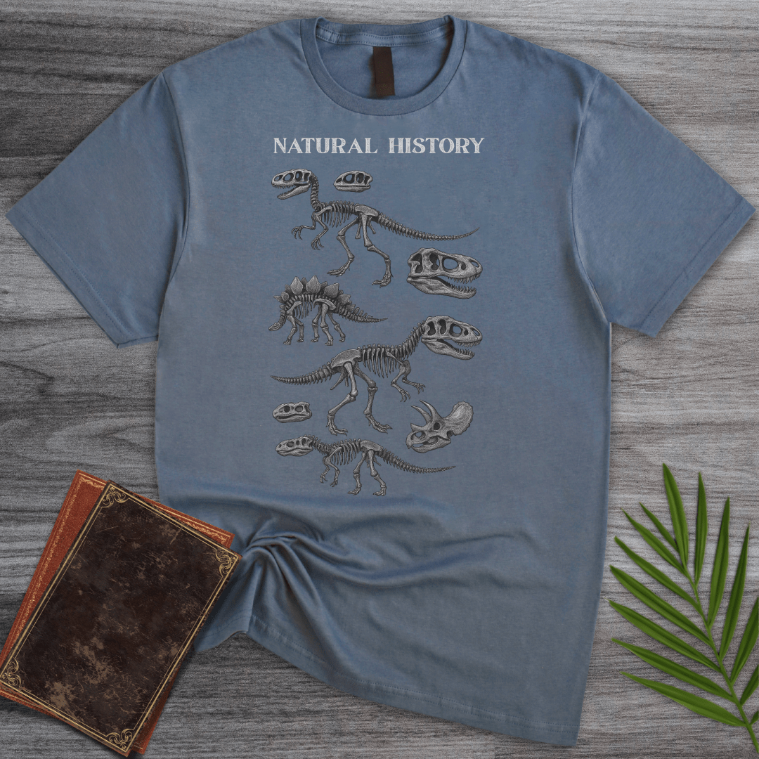 T-Shirt Heather Indigo / S Natural History: Paleontology Fossils T-Shirt