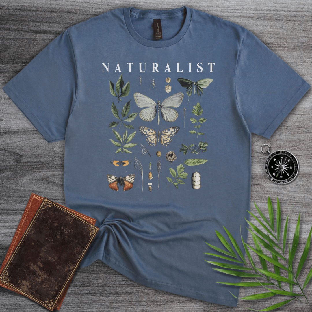 T-Shirt Heather Indigo / S Naturalist: Natural History Graphic T-Shirt