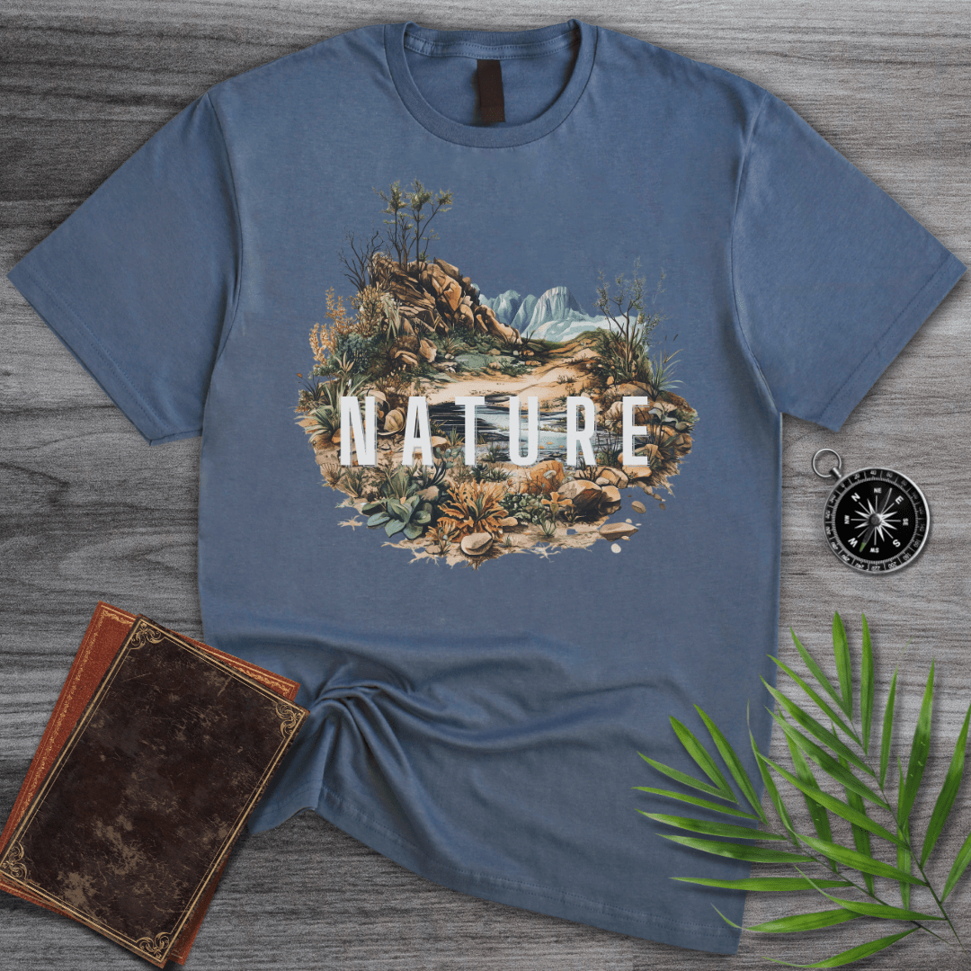 T-Shirt Heather Indigo / S NATURE: Landscape Oasis T-Shirt