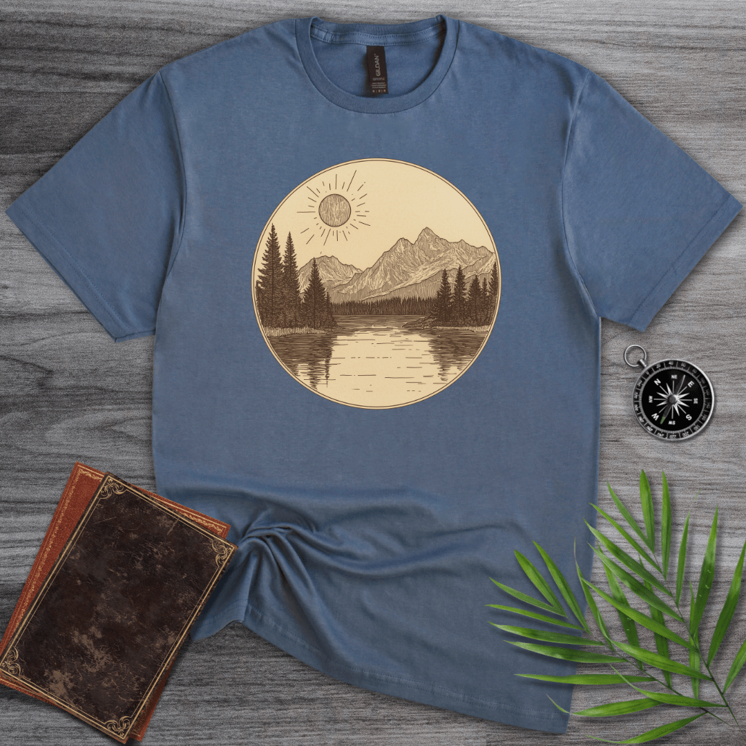 T-Shirt Heather Indigo / S Nature Serenity at Dawn T-Shirt