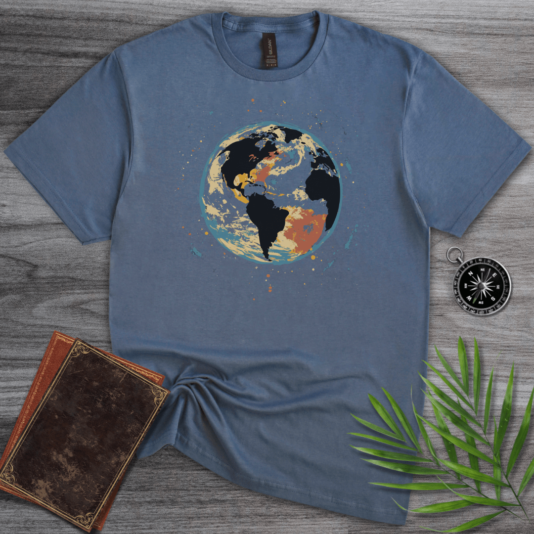 T-Shirt Heather Indigo / S Painted Earth Graphic T-Shirt