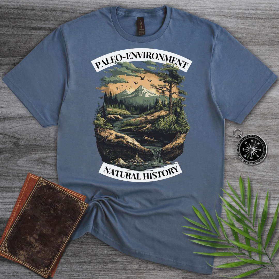 T-Shirt Heather Indigo / S Paleo-Environment: Natural Landscape T-Shirt