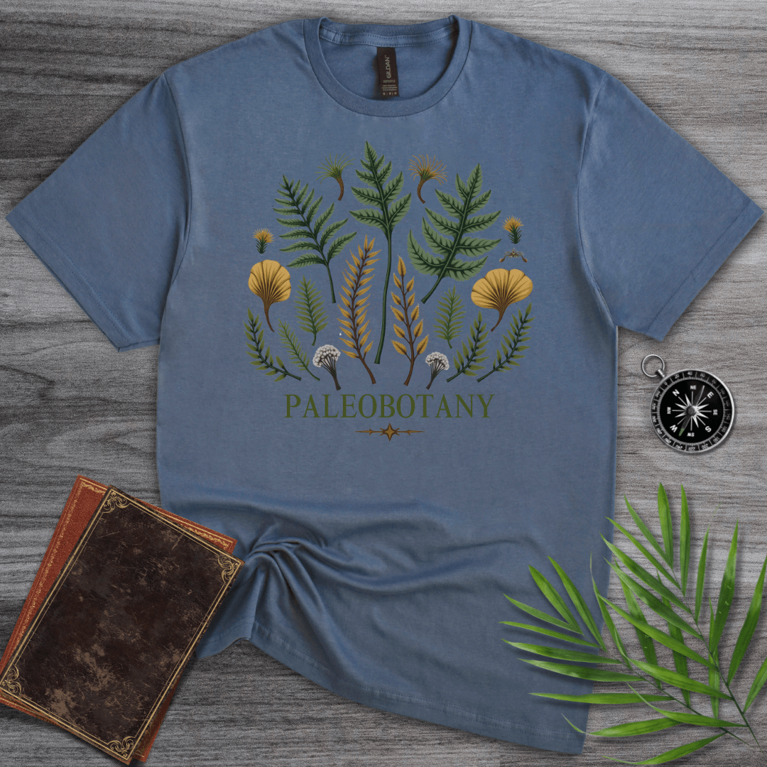 T-Shirt Heather Indigo / S Paleobotany: Plants of History T-Shirt