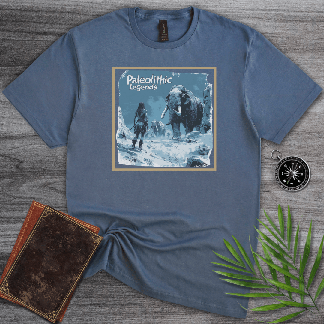 T-Shirt Heather Indigo / S Paleolithic Glacial Hunter T-Shirt