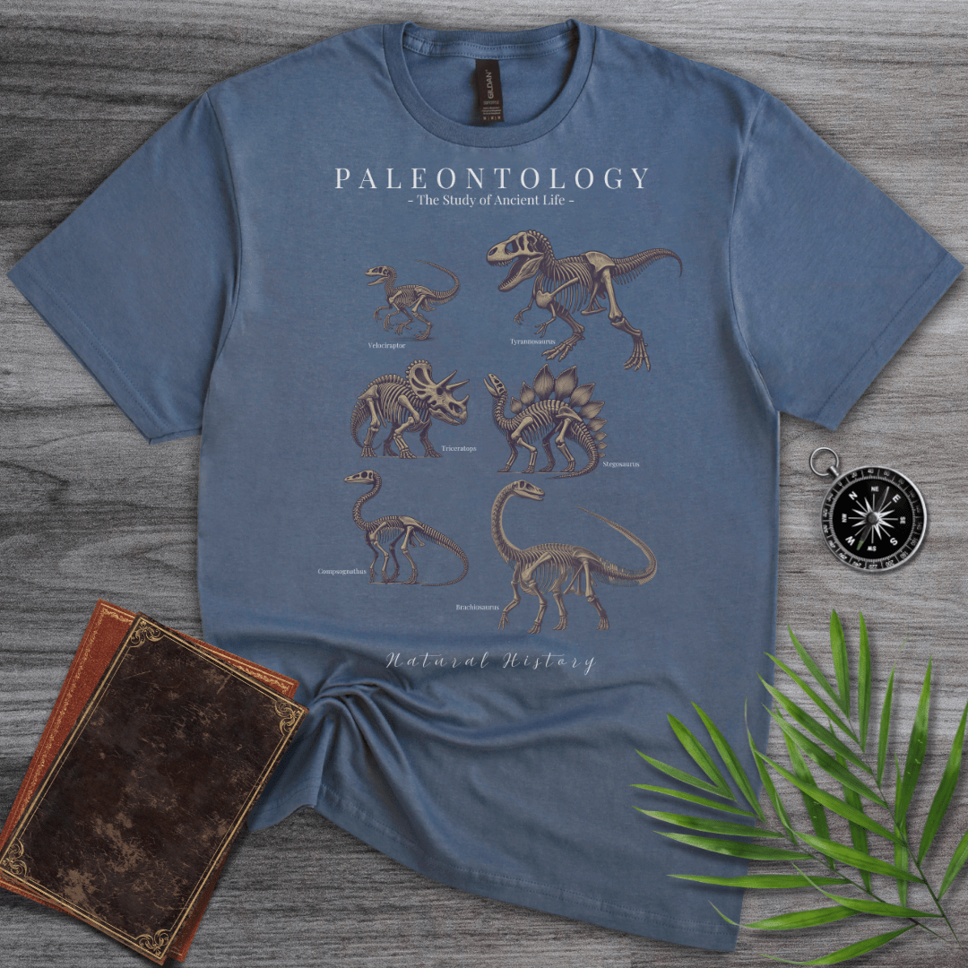 T-Shirt Heather Indigo / S Paleontology Fossil Education T-Shirt