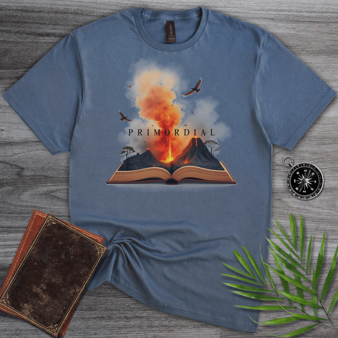 T-Shirt Heather Indigo / S Primordial Volcanic Stories T-Shirt