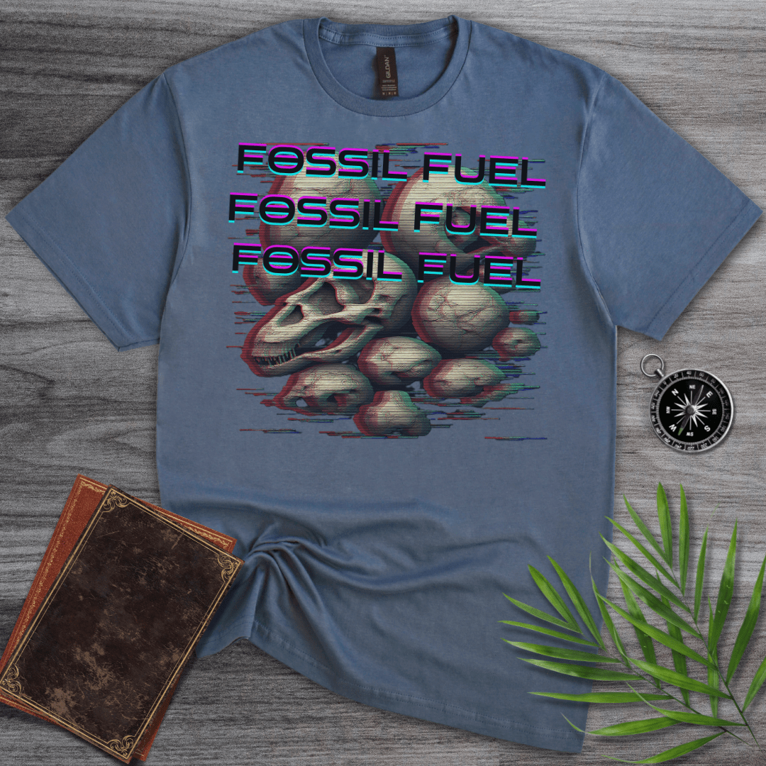 T-Shirt Heather Indigo / S Retro Fossil Fuel T-Shirt