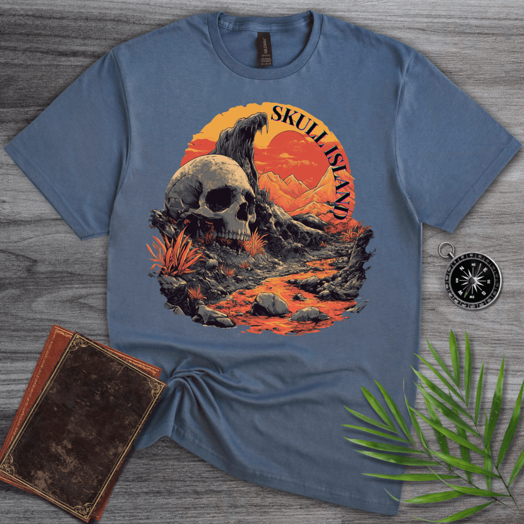 T-Shirt Heather Indigo / S Skull Island T-Shirt