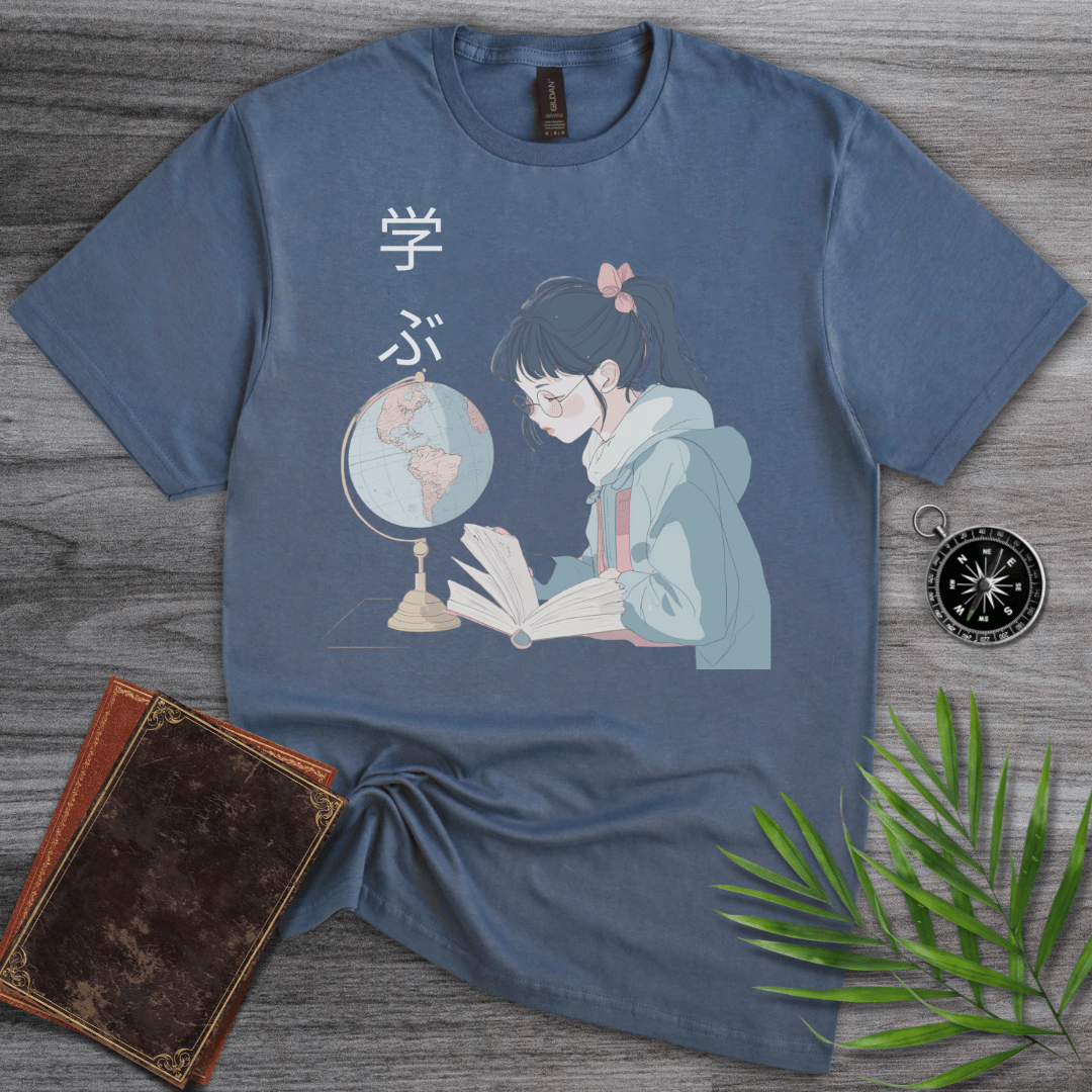 T-Shirt Heather Indigo / S Study Girl Graphic T-Shirt