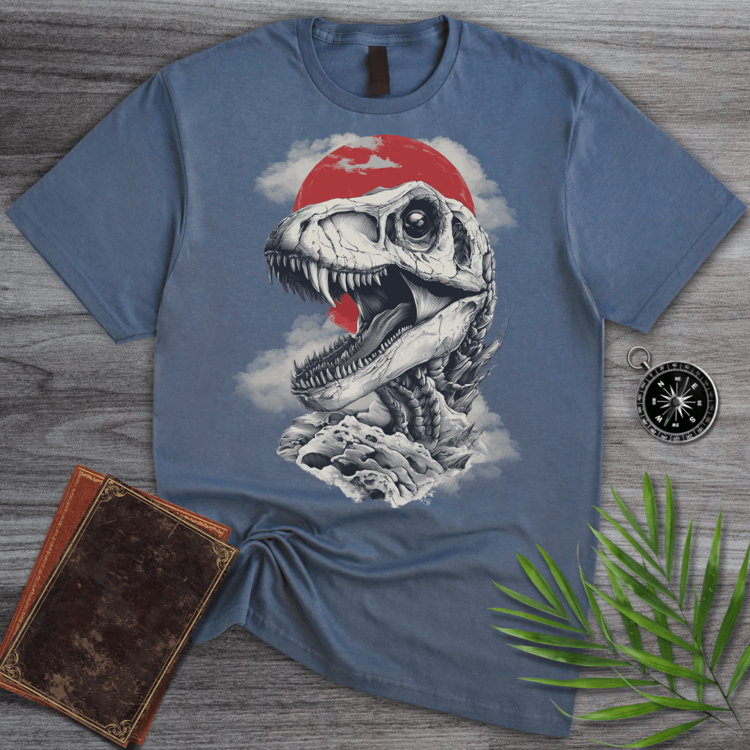 T-Shirt Heather Indigo / S T-Rex Cloudy Fossil T-Shirt