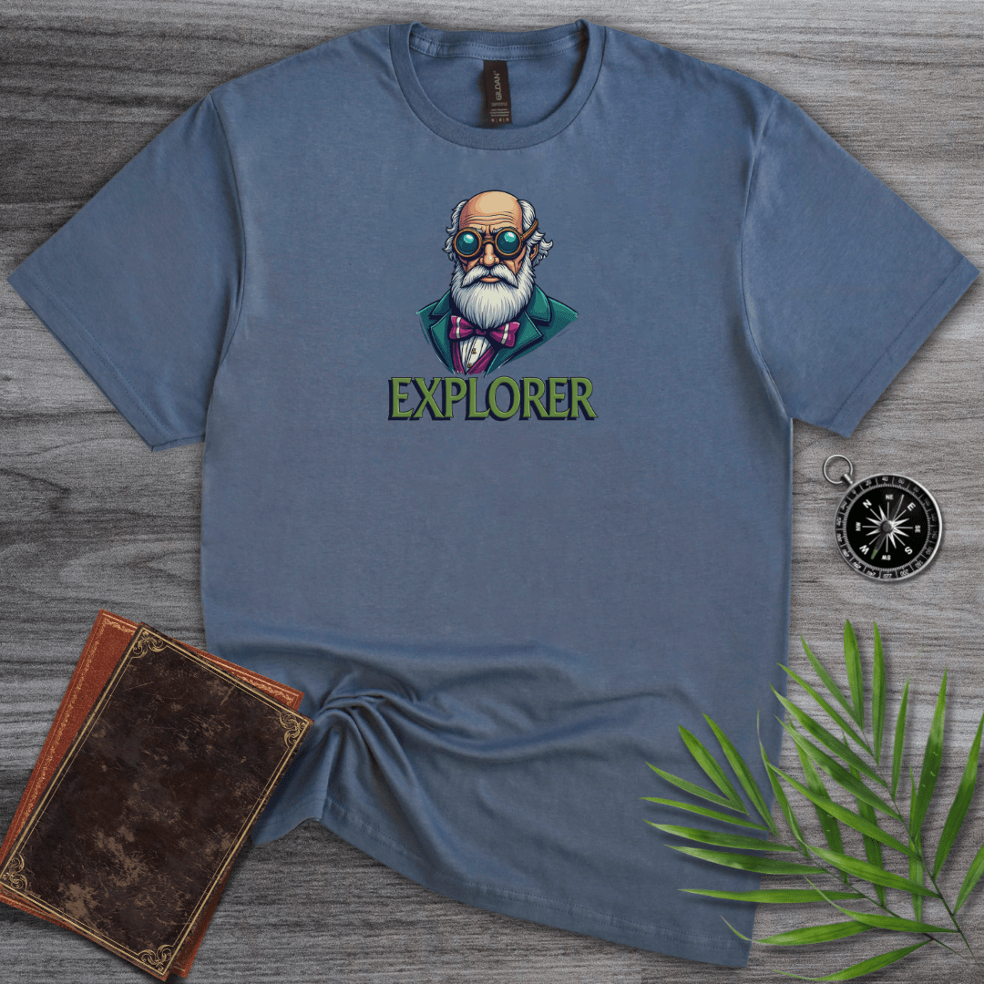 T-Shirt Heather Indigo / S The Steampunk Explorer T-Shirt