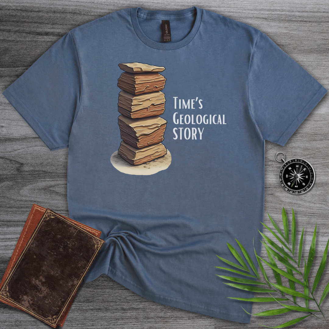 T-Shirt Heather Indigo / S Time's Geological Story T-Shirt