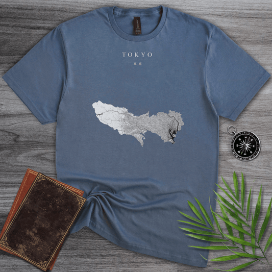 T-Shirt Heather Indigo / S Tokyo Map T-Shirt