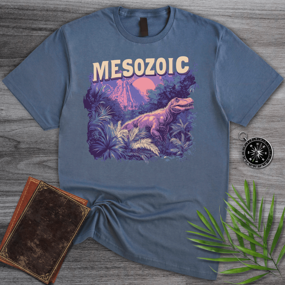 T-Shirt Heather Indigo / S Vibrant Mesozoic Jungle Exploration