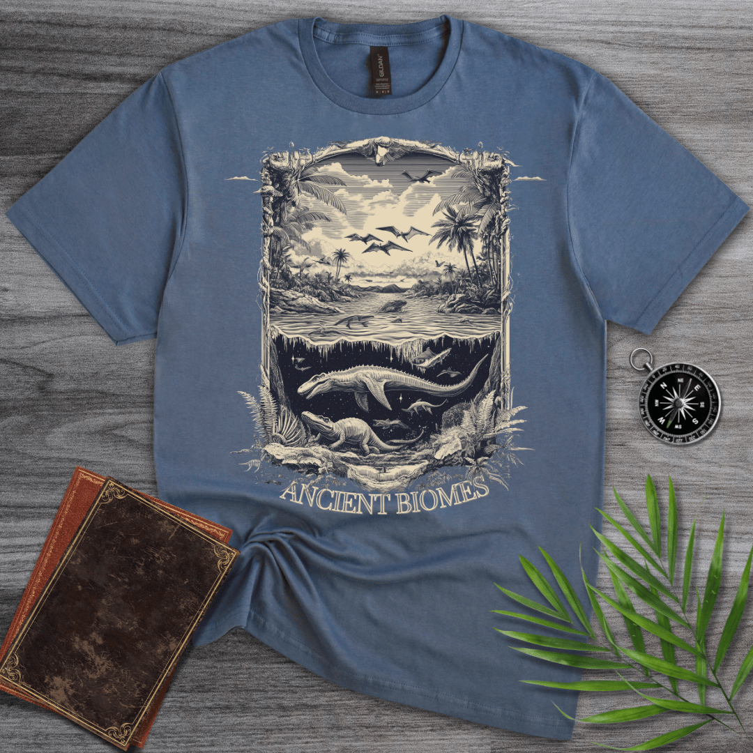 T-Shirt Heather Indigo / S Victorian Ancient Biomes T-Shirt