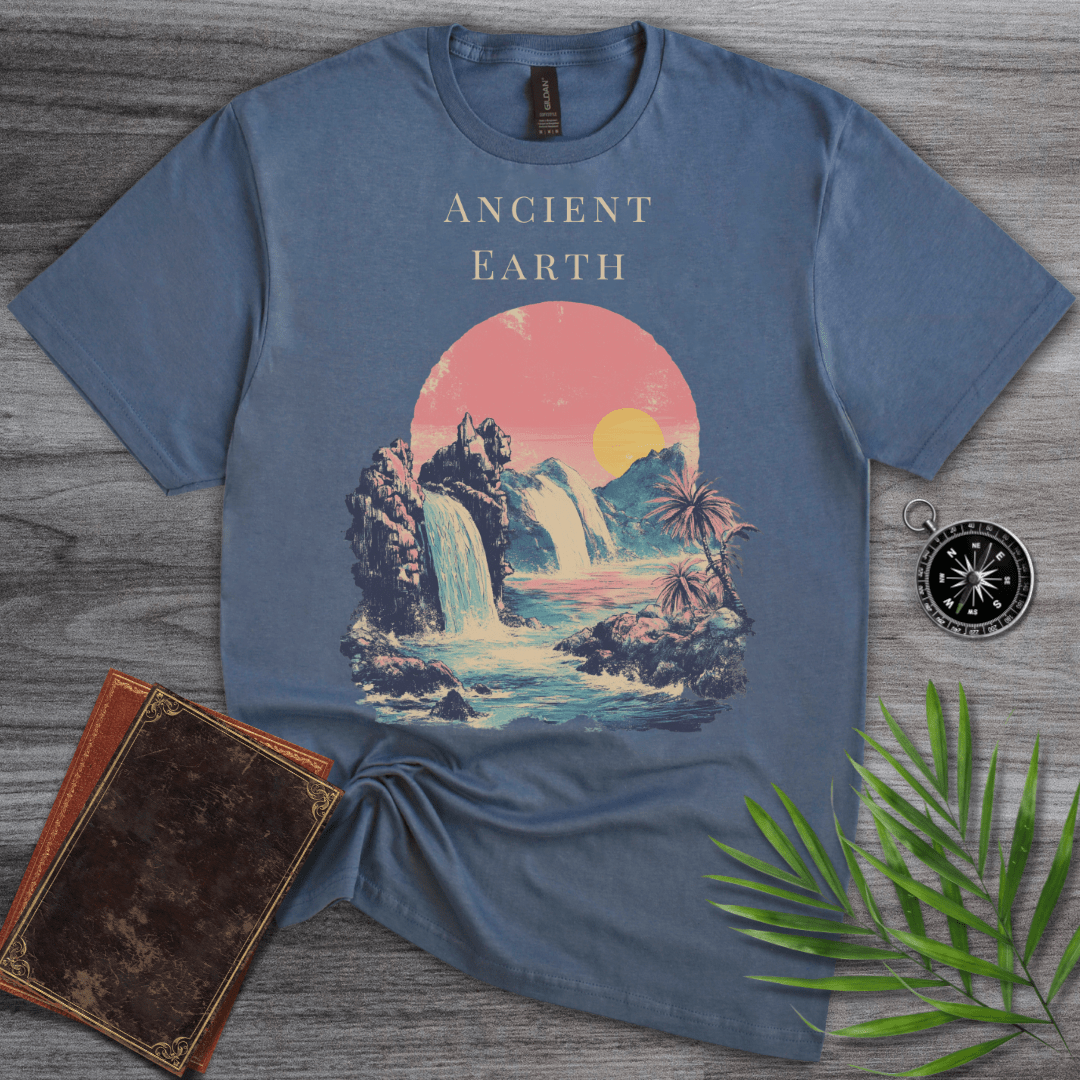 T-Shirt Heather Indigo / S Vintage Ancient Earth Graphic T-Shirt