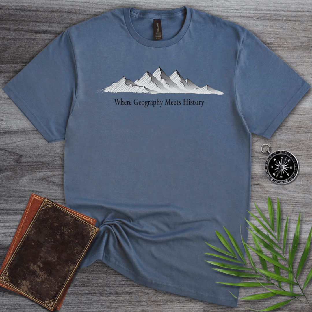 T-Shirt Heather Indigo / S Where Geography Meets History T-Shirt