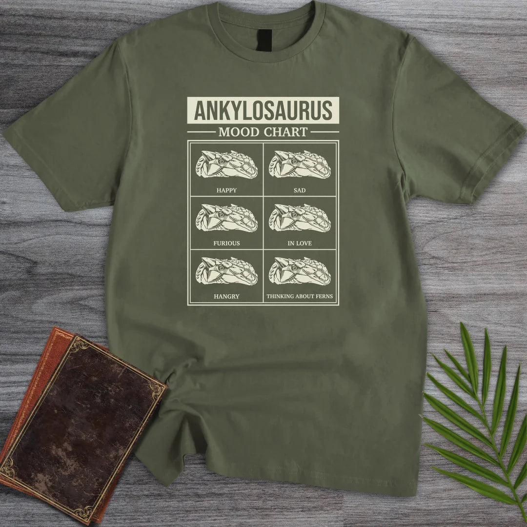 T-Shirt Military Green / M Ankylosaurus Mood Chart T-Shirt