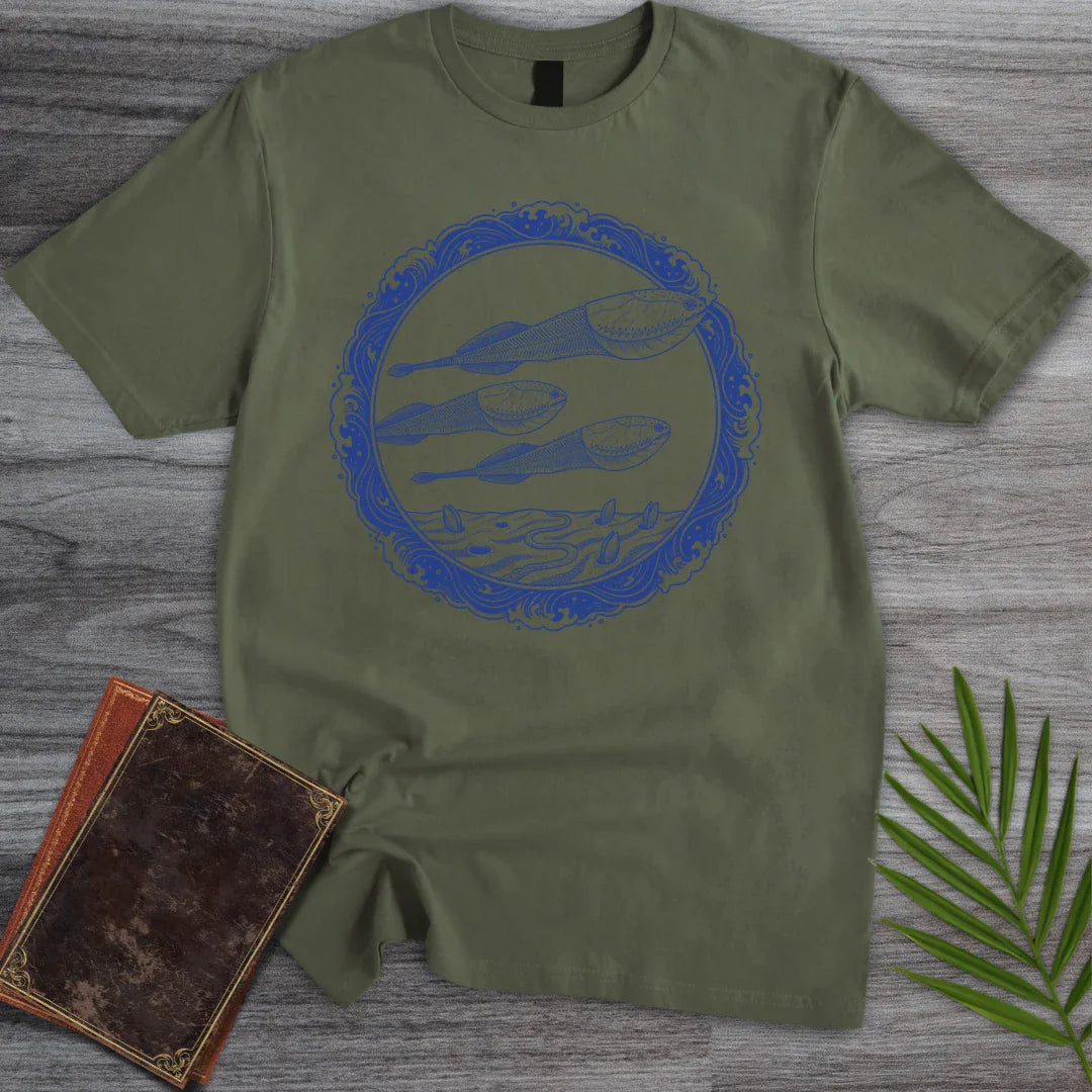 T-Shirt Military Green / M Blue Porcelain Sacabambaspis T-Shirt