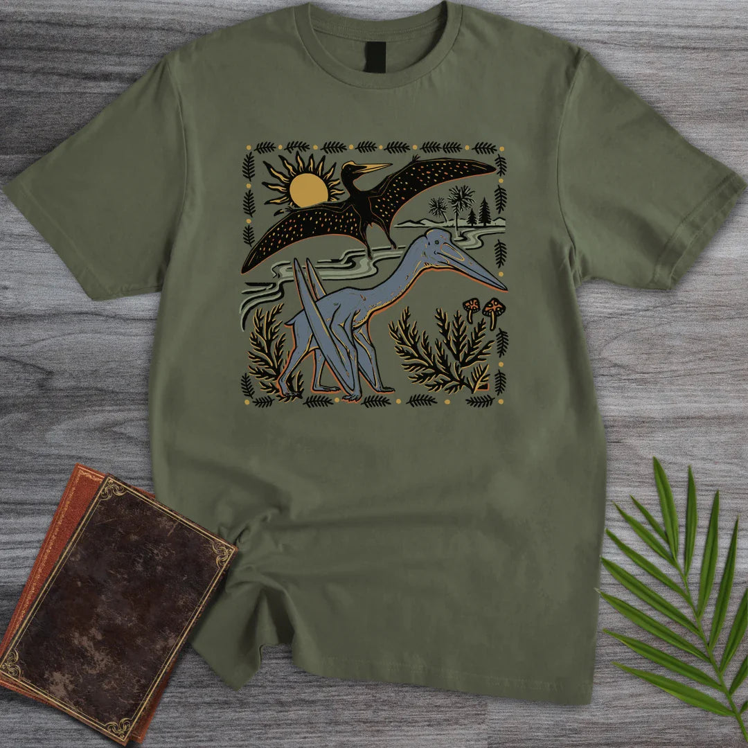 T-Shirt Military Green / M Riverbank Quetzalcoatlus T-Shirt