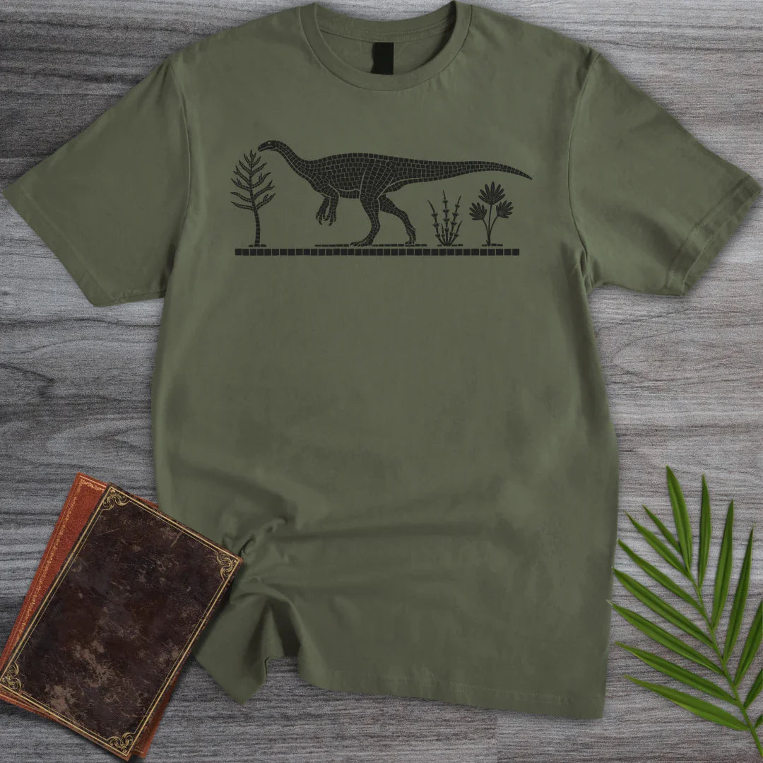 T-Shirt Military Green / M Roman Mosaic Plateosaurus T-Shirt