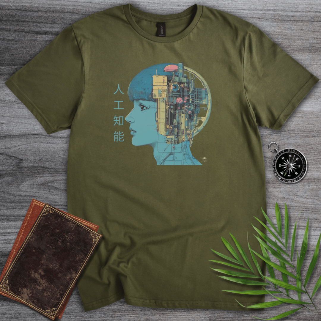 T-Shirt Military Green / S 1980 Artificial Intelligence Graphic T-Shirt