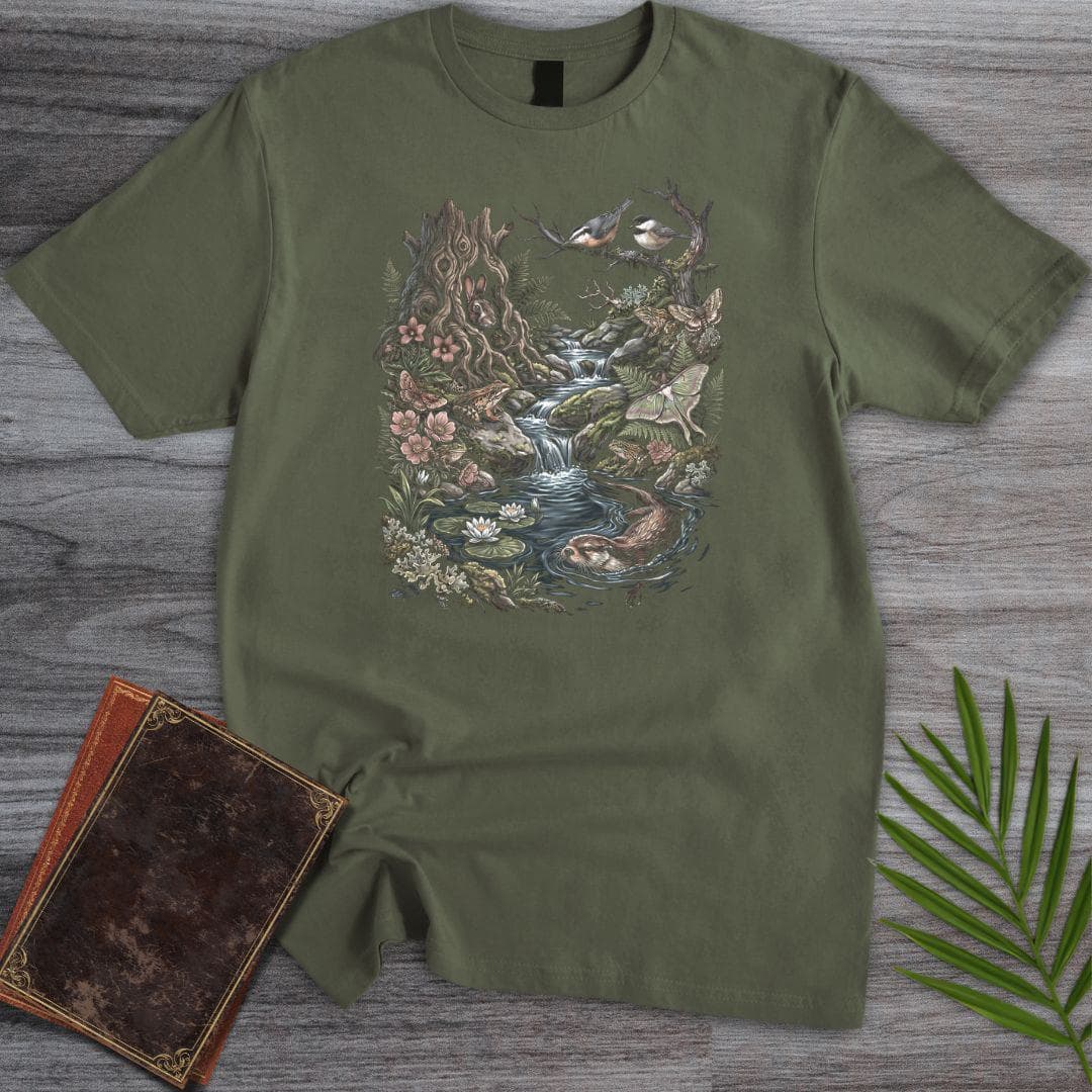 T-Shirt Military Green / S 90's Ecosystem Textbook T-Shirt