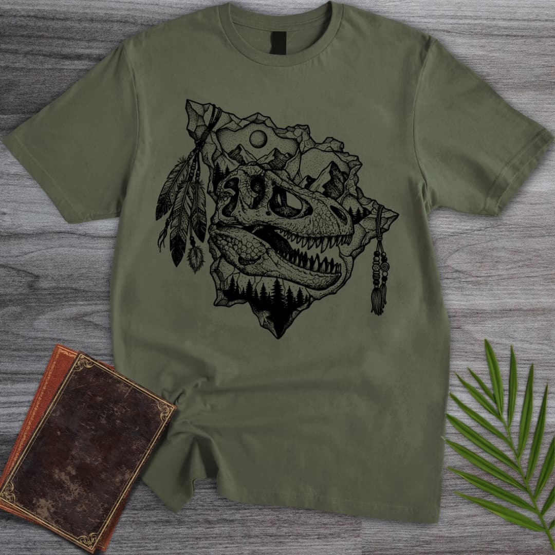 T-Shirt Military Green / S A Crack in T.rex Time T-Shirt