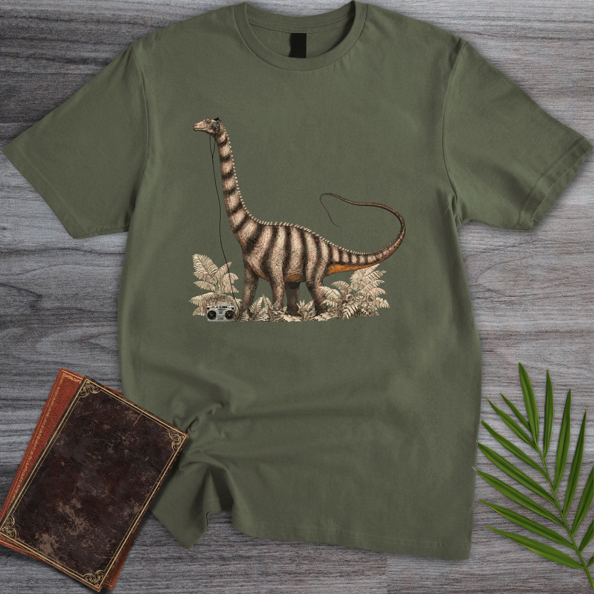 T-Shirt Military Green / S A Diplodocus Vibe T-Shirt