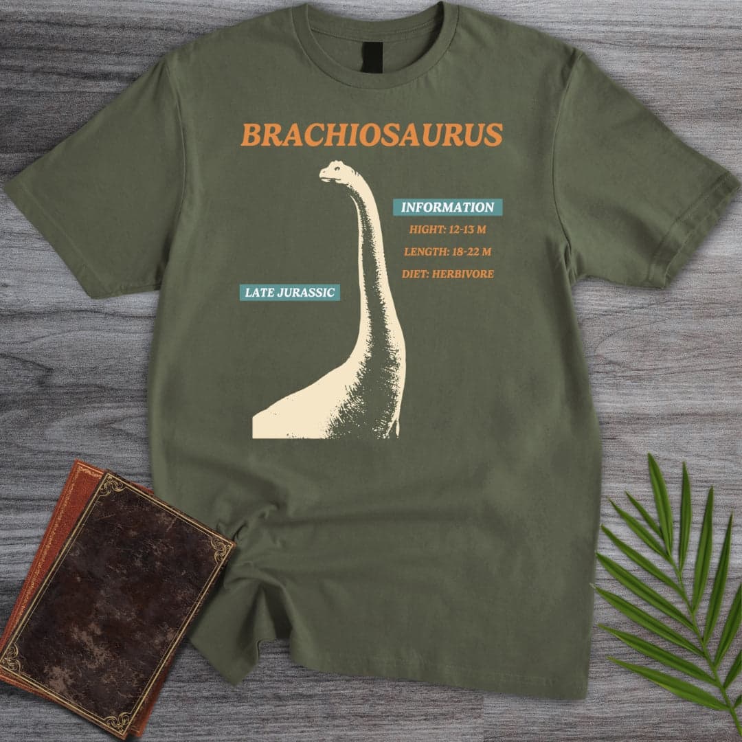 T-Shirt Military Green / S About The Brachiosaurus T-Shirt