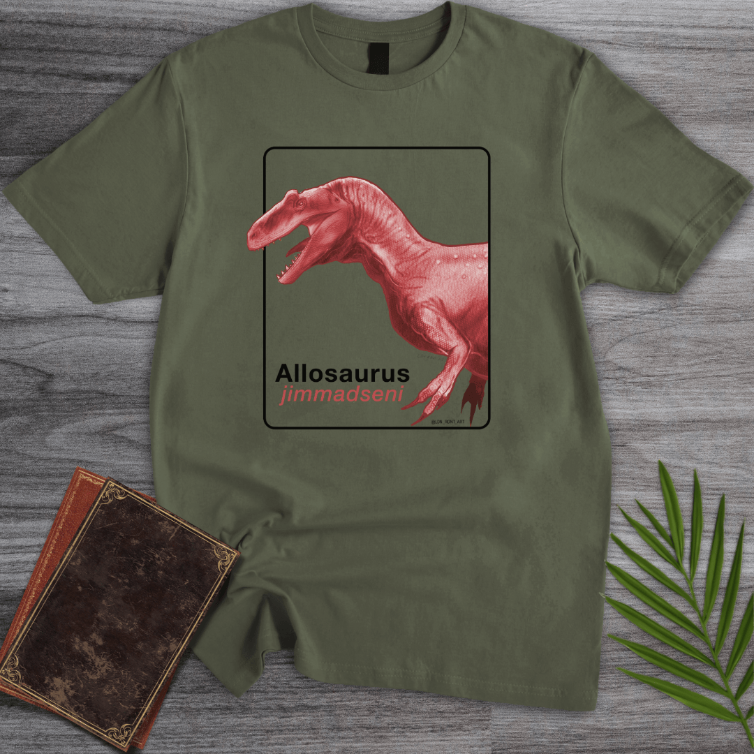 T-Shirt Military Green / S Allosaurus(Big Al) T-Shirt (ldn_rdnt_art)