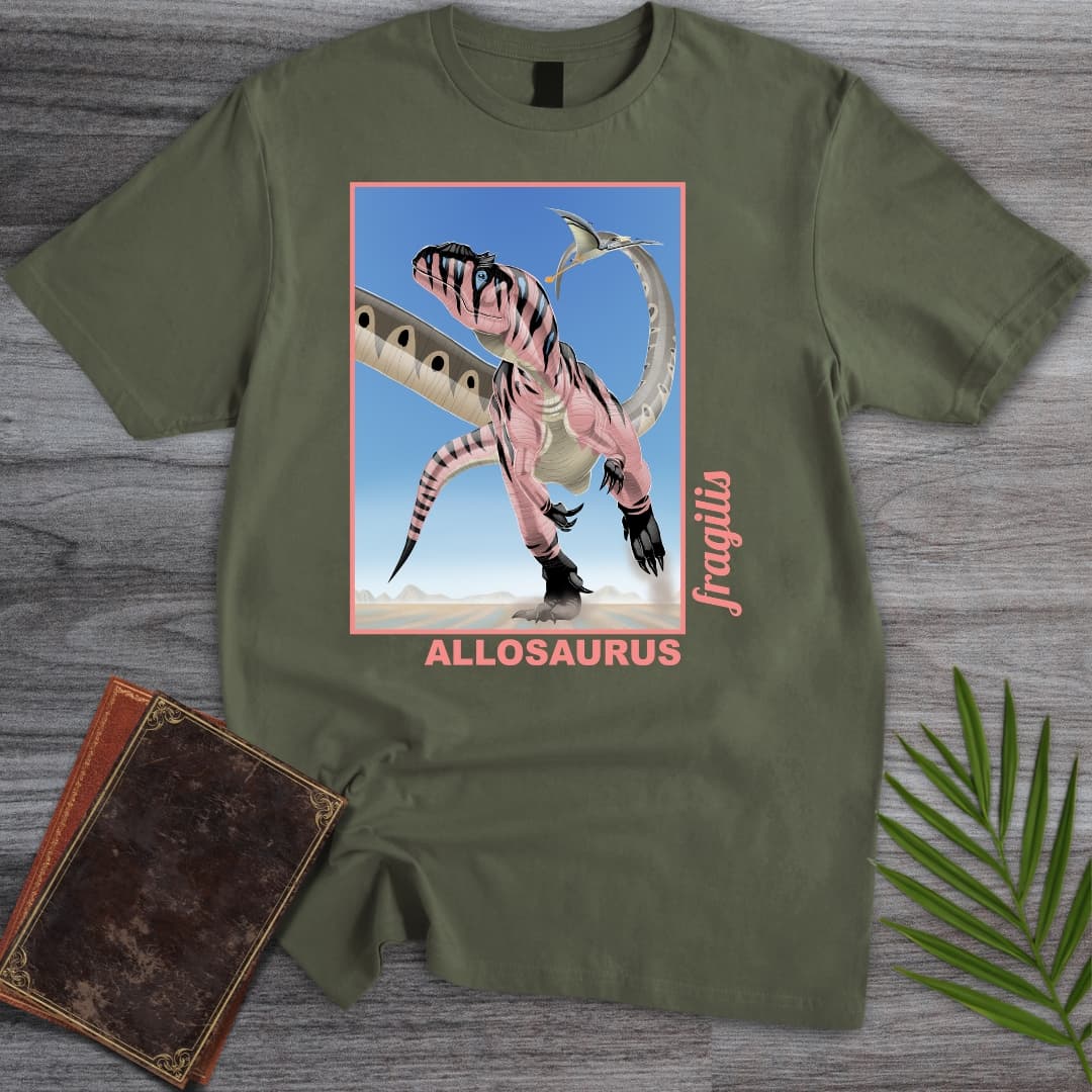 T-Shirt Military Green / S Allosaurus - Desert Phantom Stripe T-Shirt