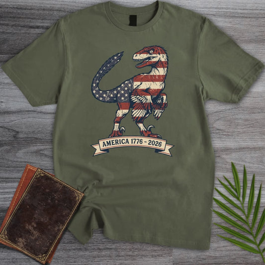 T-Shirt Military Green / S Americas 250th Liberty Talon Deinonychus T-Shirt