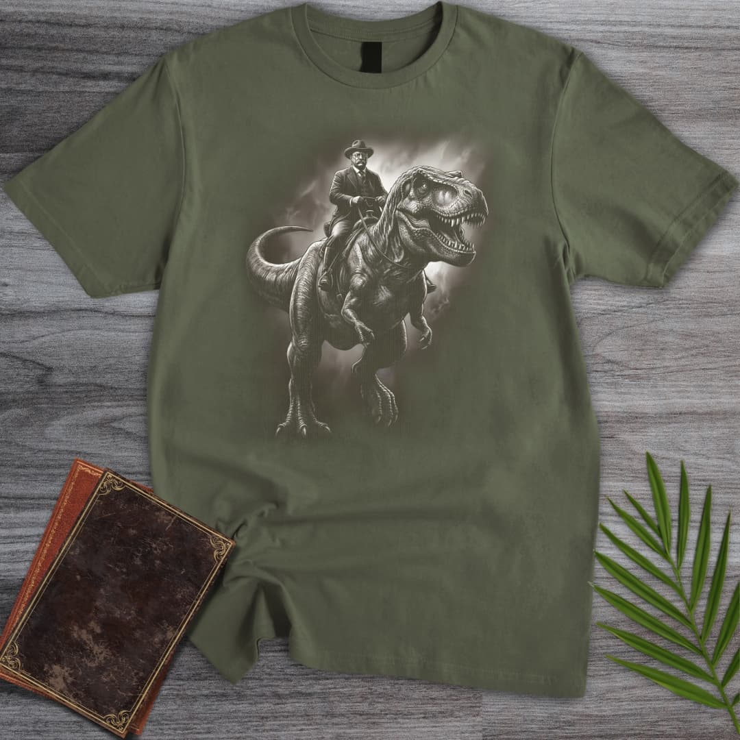 T-Shirt Military Green / S Americas 250Th Rough Rider Tyrannosaur T-Shirt