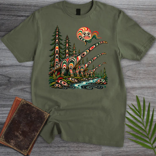 T-Shirt Military Green / S Ancient Coastal Sauropod T-Shirt