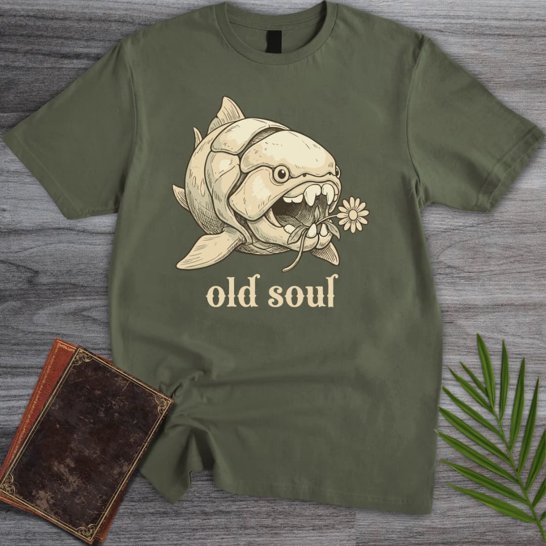 T-Shirt Military Green / S Ancient Dunkleosteus T-Shirt
