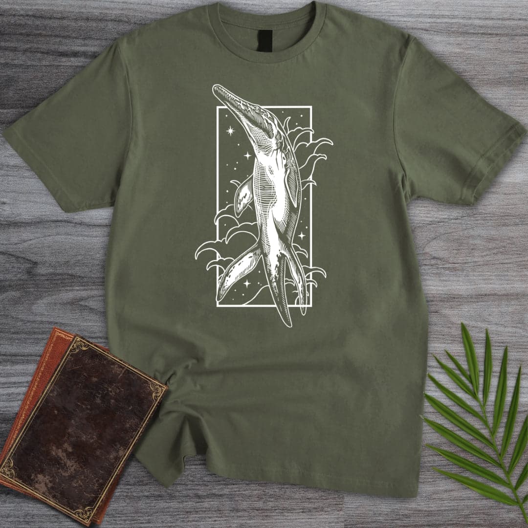 T-Shirt Military Green / S Ancient Magical Liopleurodon T-Shirt