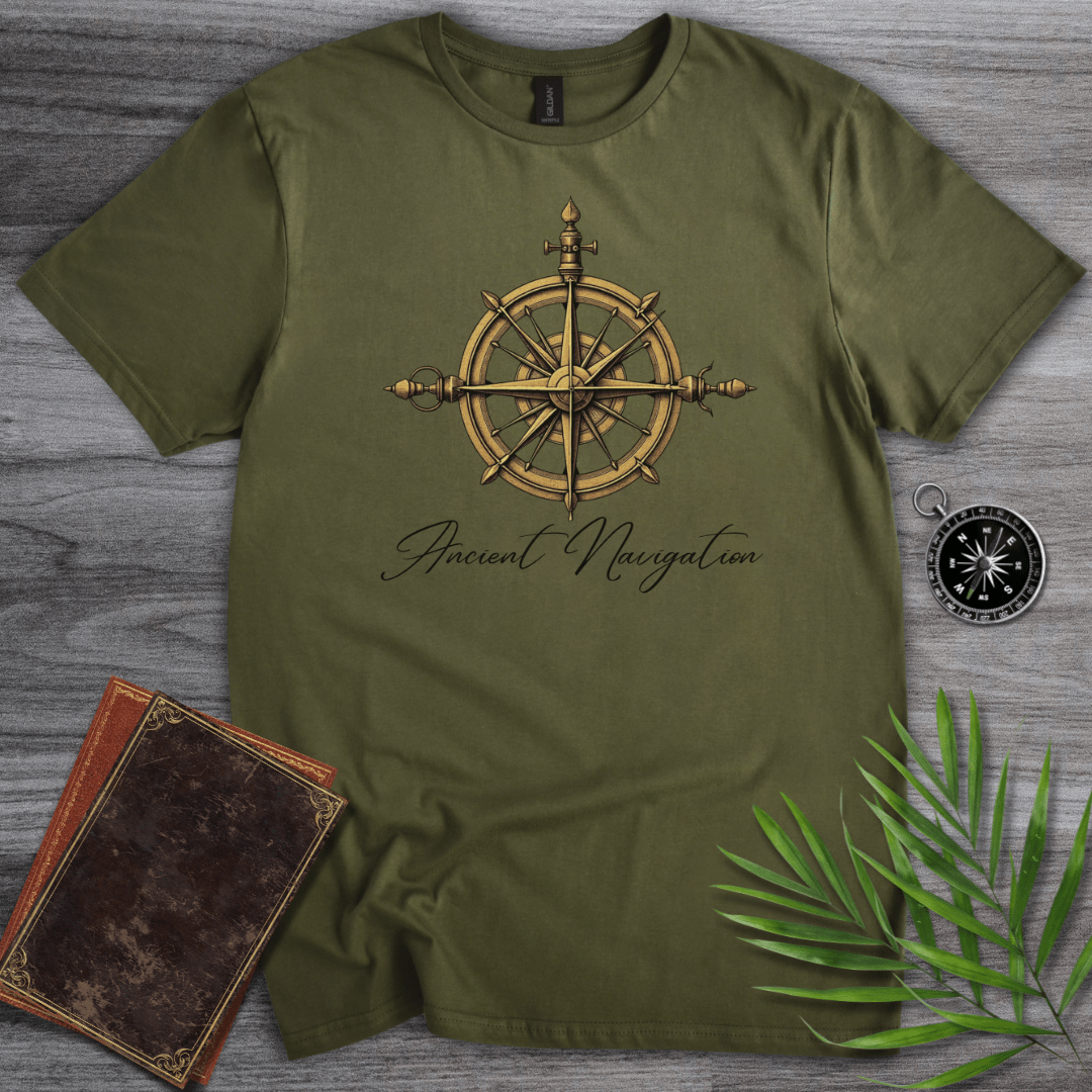 T-Shirt Military Green / S Ancient Navigation Compass T-Shirt