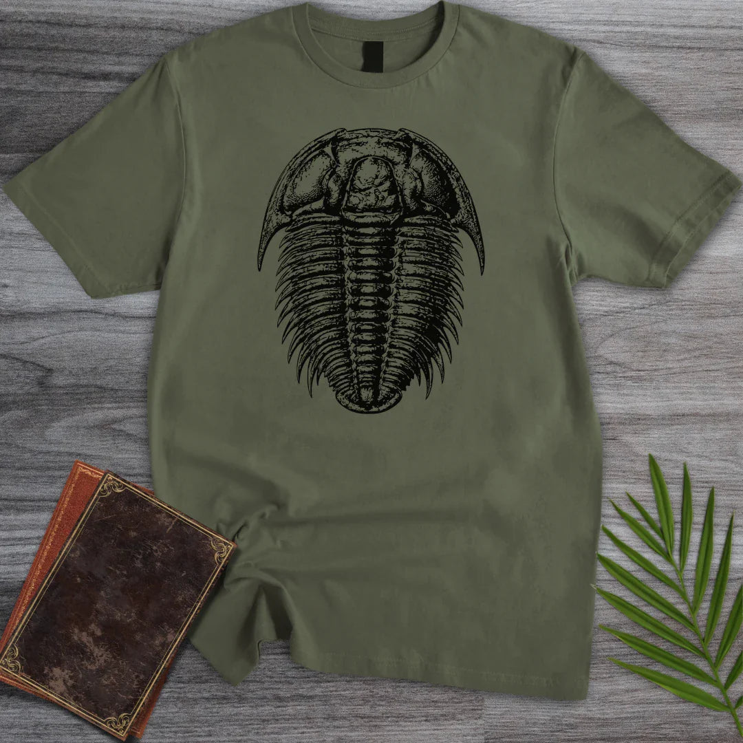 T-Shirt Military Green / S Ancient Ocean Trilobite T-Shirt