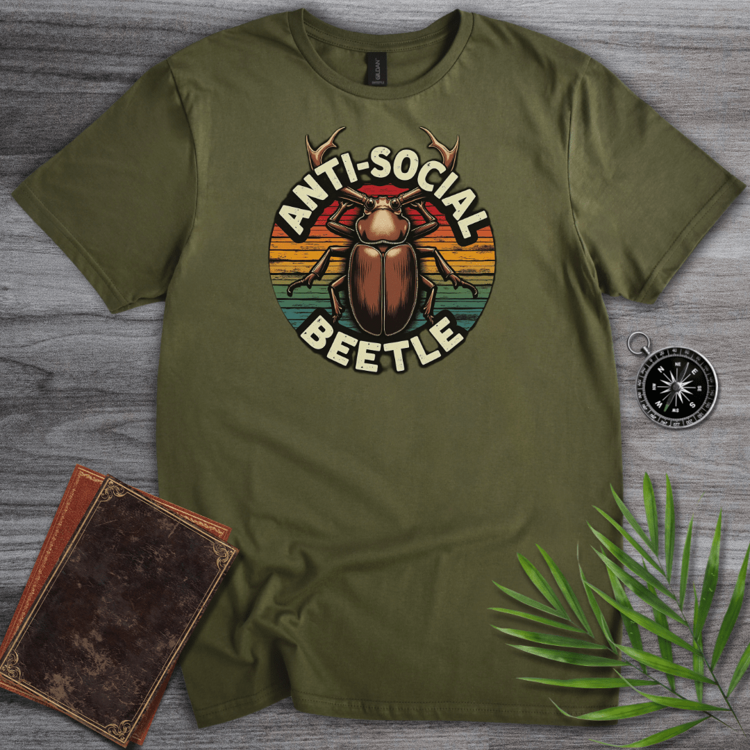 T-Shirt Military Green / S Anti-Social Beetle T-Shirt