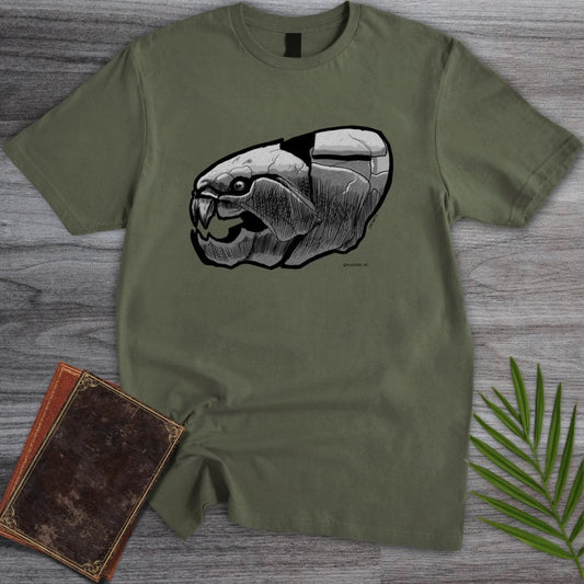 T-Shirt Military Green / S Apex Predator Dunkleosteus T-Shirt (ldn_rdnt_art)