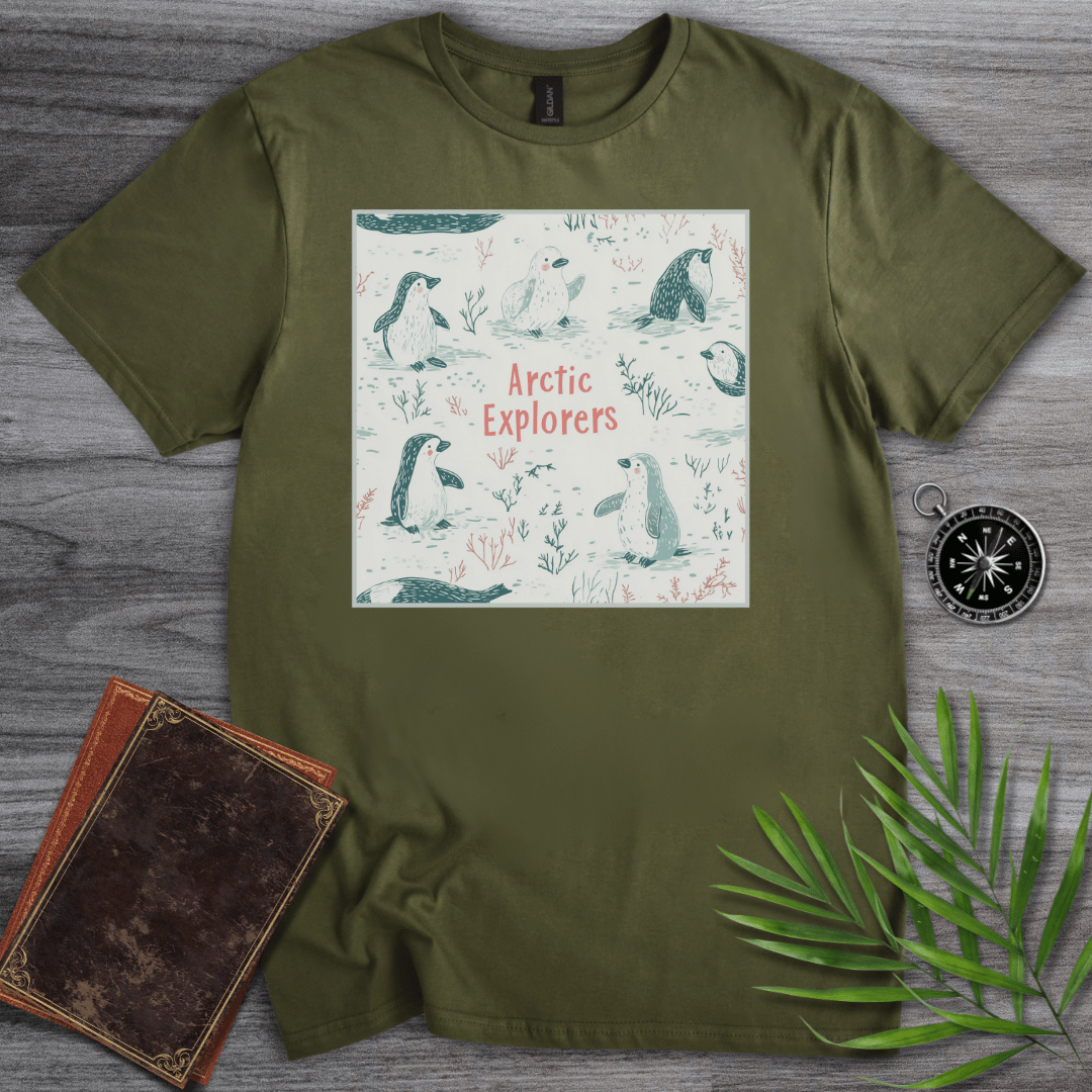 T-Shirt Military Green / S Arctic Penguin Explorers T-Shirt