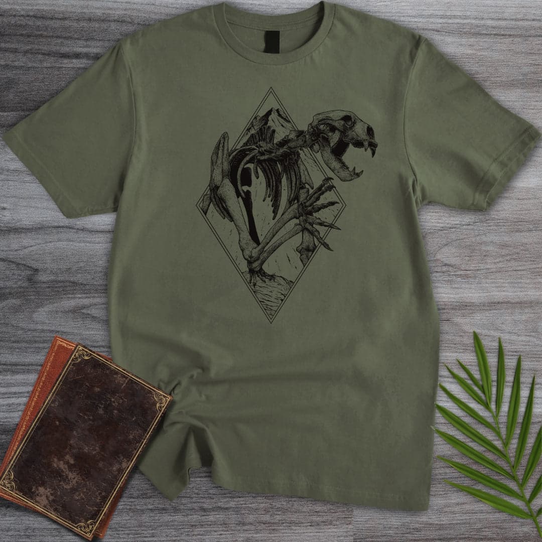 T-Shirt Military Green / S Arctodus Ice Age Giant T-Shirt (farkas.art)