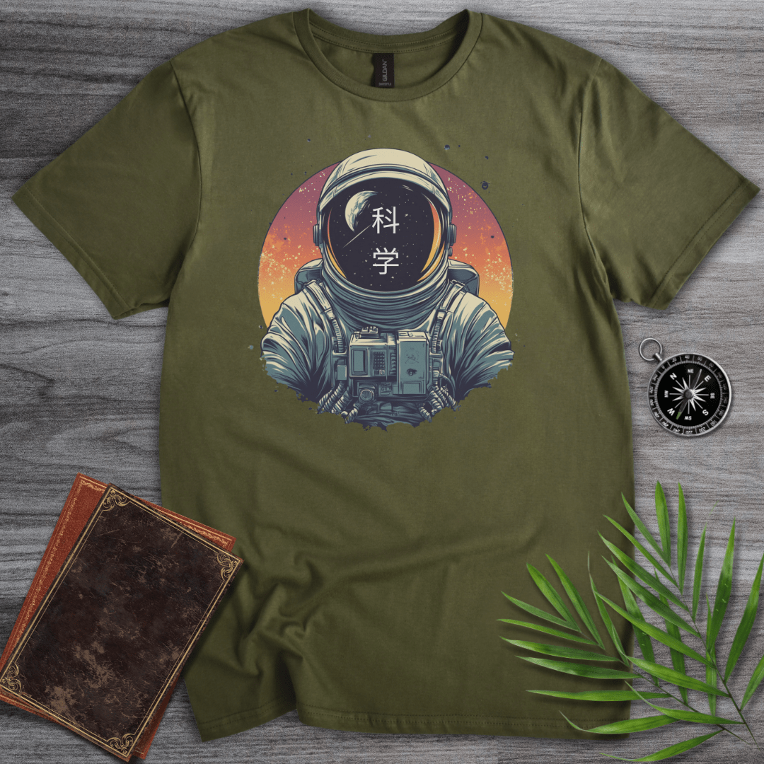 T-Shirt Military Green / S Astronaut Science Graphic T-Shirt