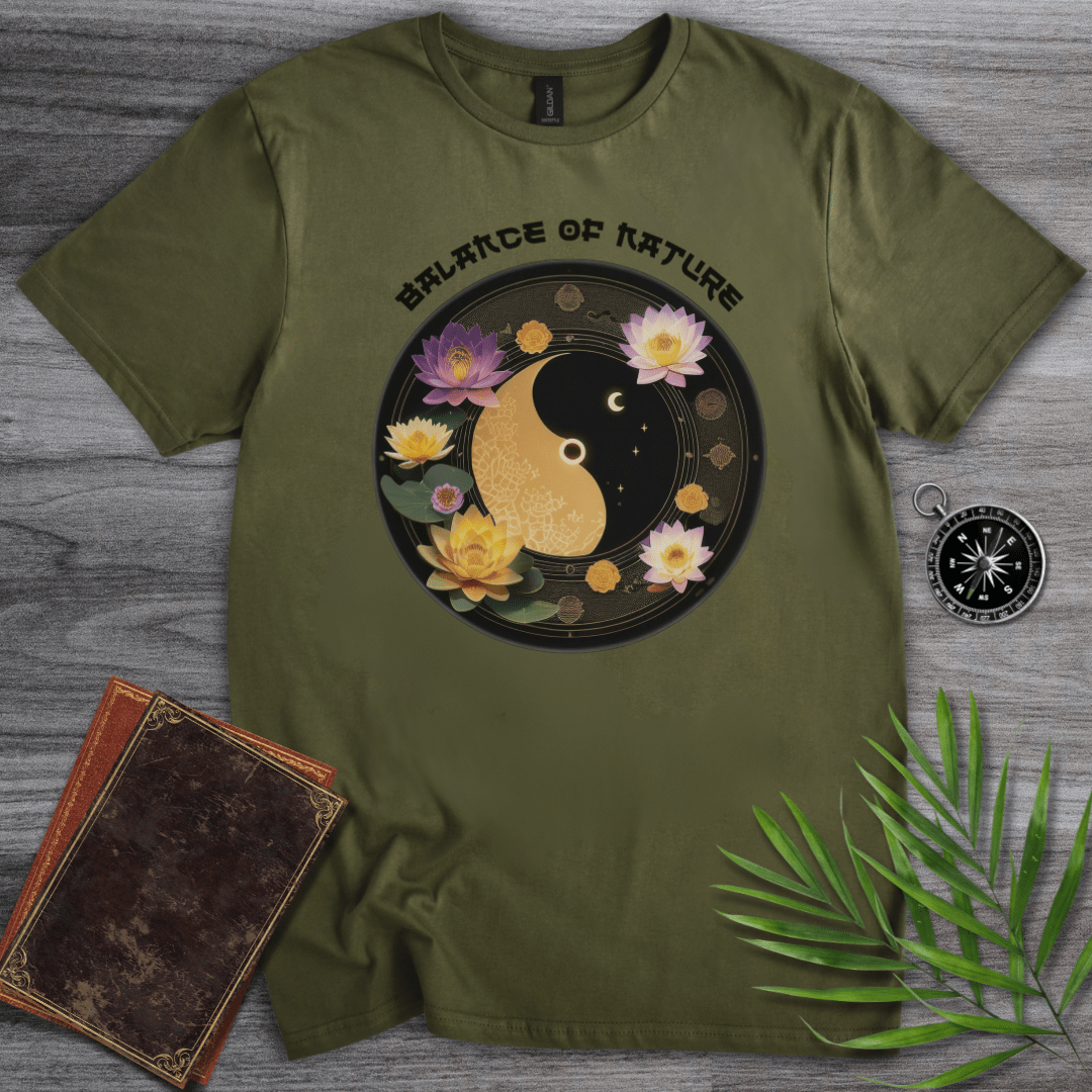 T-Shirt Military Green / S Balance of Nature: Yinyang T-Shirt