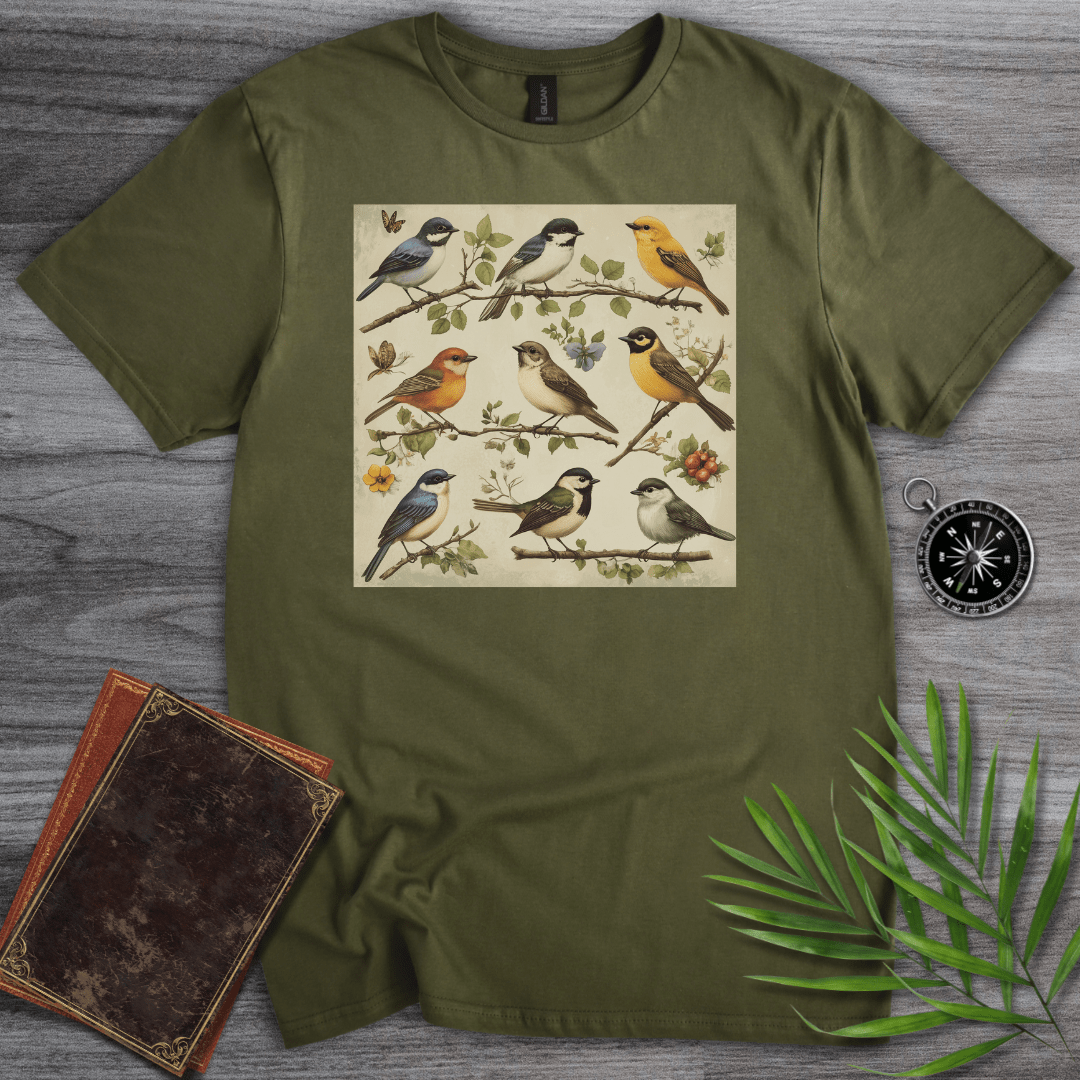 T-Shirt Military Green / S Bird Species Environment T-Shirt