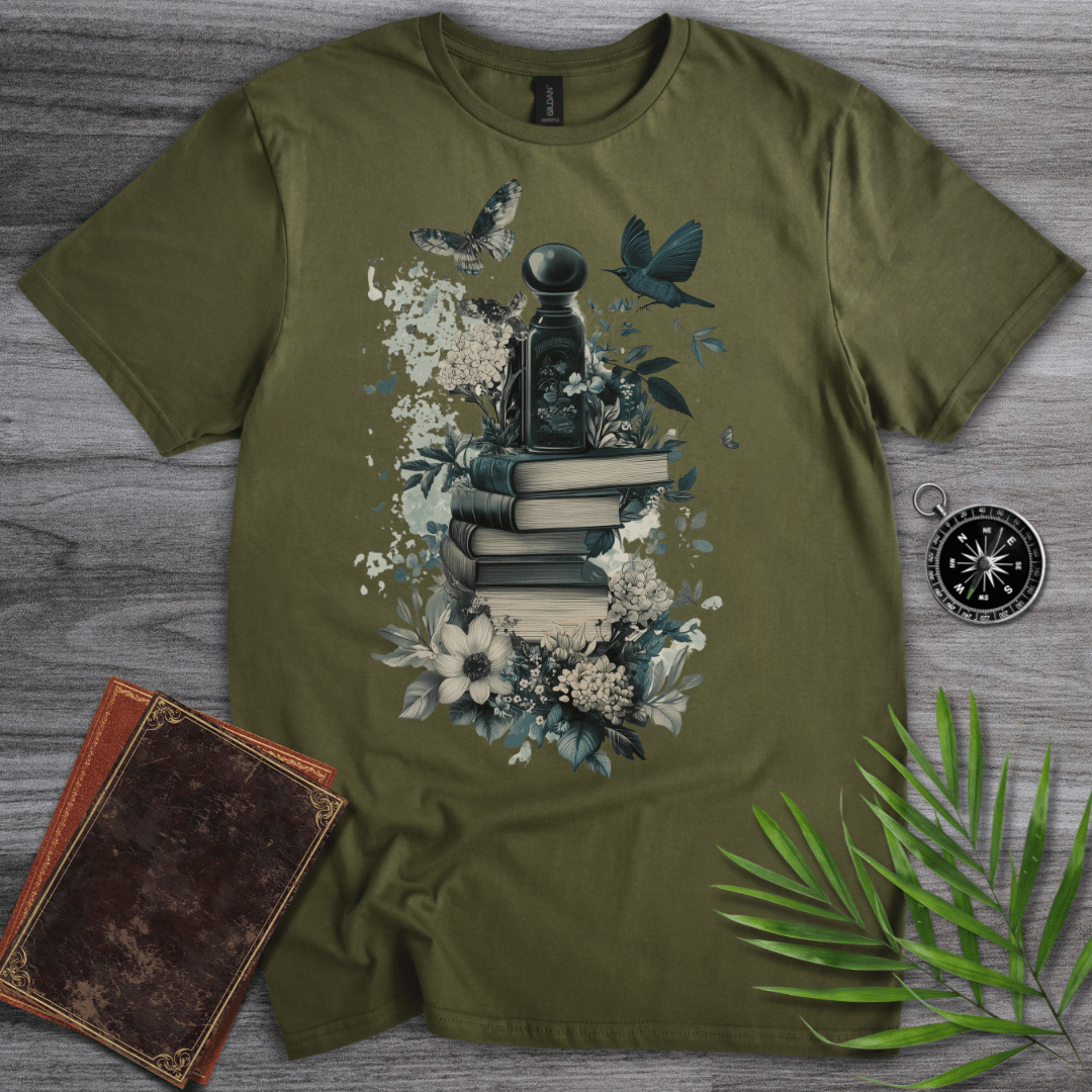 T-Shirt Military Green / S Blue-Ink Natural Elements of Knowledge T-Shirt