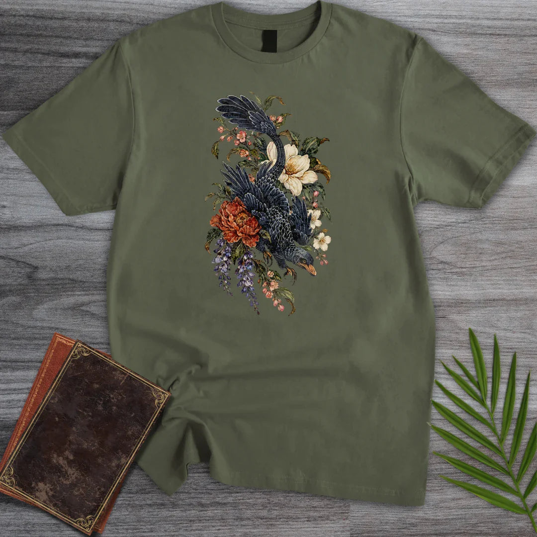 T-Shirt Military Green / S Botanical Microraptor T-Shirt