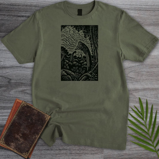 T-Shirt Military Green / S Brachiosaurus Above the Leaves T-Shirt