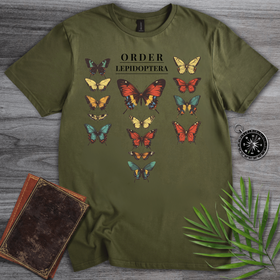 T-Shirt Military Green / S Butterfly Order: Lepidoptera T-Shirt